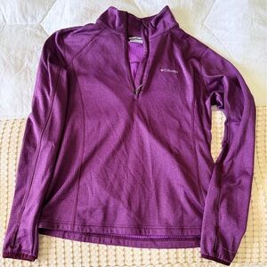 Columbia Women's Purple Quarter-Zip Fleece Pullover